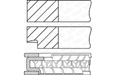 Sada pístních kroužků GOETZE ENGINE 08-406300-30