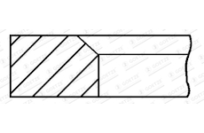 Pistni krouzek GOETZE ENGINE 1.0mm 001IF NT ST