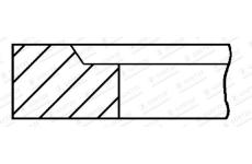 Pistni krouzek GOETZE ENGINE 2.385mm 001IW CR P KV1