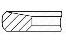 Pistni krouzek GOETZE ENGINE 2.5mm 007IFU MO P KV1