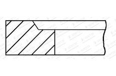 Pistni krouzek GOETZE ENGINE 3.16mm 001IW CRP GOE13