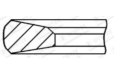 Pistni krouzek GOETZE ENGINE 3.17mm 008IF MO P KV1