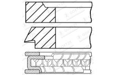Sada pístních kroužků GOETZE ENGINE R46460DR