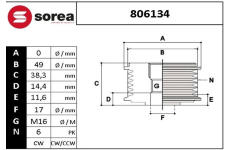 Předstihová spojka EAI 806134