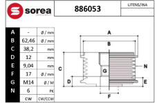 Předstihová spojka EAI 886053