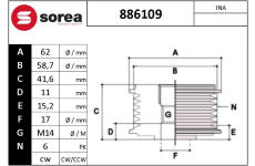 Předstihová spojka EAI 886109