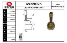 Sada kloubů, hnací hřídel EAI CV22092K