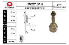 Sada kloubů, hnací hřídel EAI CV22131K