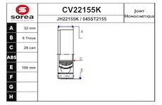 Sada kloubů, hnací hřídel EAI CV22155K