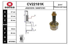 Sada kloubů, hnací hřídel EAI CV22181K