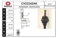 Sada kloubů, hnací hřídel EAI CV22242AK