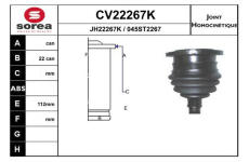 Sada kloubů, hnací hřídel EAI CV22267K
