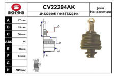 Sada kloubů, hnací hřídel EAI CV22294AK