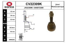 Sada kloubů, hnací hřídel EAI CV22309K