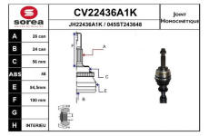 Sada kloubů, hnací hřídel EAI CV22436A1K