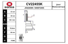 Sada kloubů, hnací hřídel EAI CV22455K