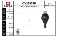 Sada kloubů, hnací hřídel EAI CV22872K
