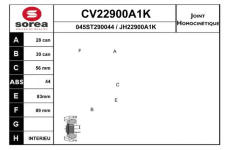 Sada kloubů, hnací hřídel EAI CV22900A1K