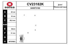 Sada kloubů, hnací hřídel EAI CV23182K