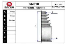 Sada měchů, hnací hřídel EAI KR010