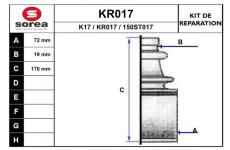 Sada měchů, hnací hřídel EAI KR017