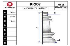 Sada měchů, hnací hřídel EAI KR037