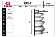 Sada měchů, hnací hřídel EAI KR051