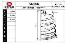 Sada měchů, hnací hřídel EAI KR066