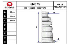 Sada měchů, hnací hřídel EAI KR075