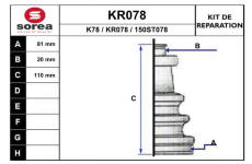 Sada měchů, hnací hřídel EAI KR078