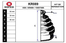 Sada měchů, hnací hřídel EAI KR089