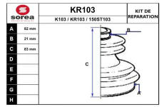 Sada měchů, hnací hřídel EAI KR103