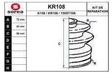 Sada měchů, hnací hřídel EAI KR108