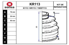 Sada měchů, hnací hřídel EAI KR113