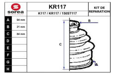 Sada měchů, hnací hřídel EAI KR117