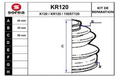 Sada měchů, hnací hřídel EAI KR120