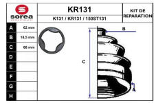 Sada měchů, hnací hřídel EAI KR131