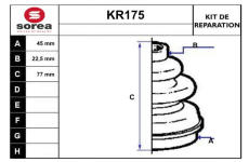 Sada měchů, hnací hřídel EAI KR175