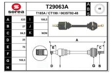 Hnací hřídel EAI T29063A