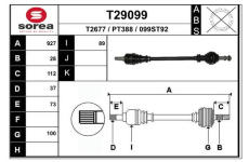 Hnací hřídel EAI T29099
