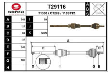 Hnací hřídel EAI T29116
