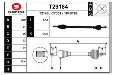 Hnací hřídel EAI T29184