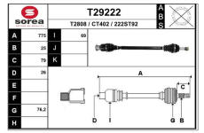 Hnací hřídel EAI T29222