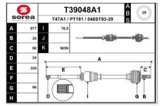 Hnací hřídel EAI T39048A1