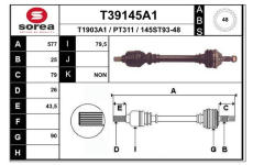 Hnací hřídel EAI T39145A1
