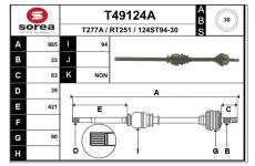 Hnací hřídel EAI T49124A