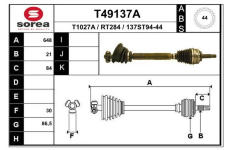 Hnací hřídel EAI T49137A