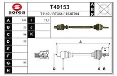 Hnací hřídel EAI T49153