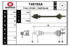 Hnací hřídel EAI T49195A
