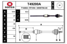 Hnací hřídel EAI T49200A